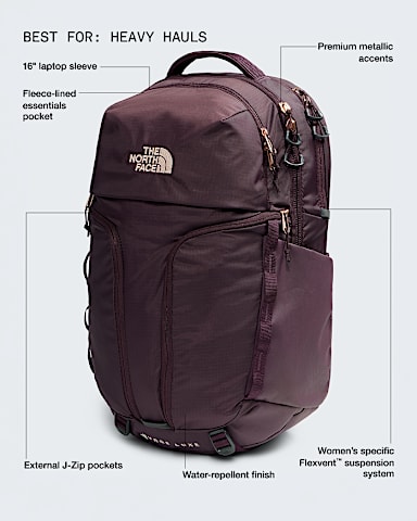 Womens Surge Luxe TNF Deep BurgundyBurnt Coral HERO2