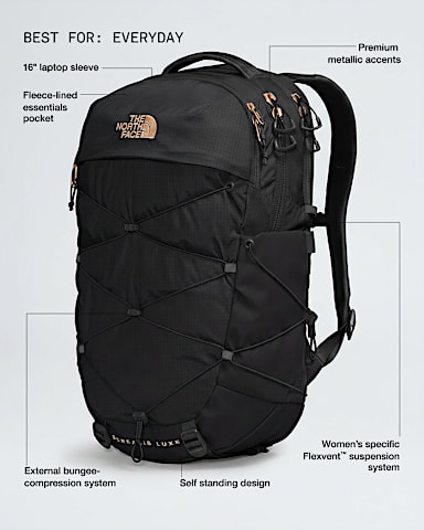 Womens Borealis Luxe TNF TNF BlackBurnt Coral HERO2