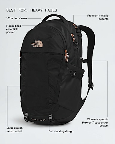 Womens Recon Luxe TNF TNF BlackBurnt Coral HERO2