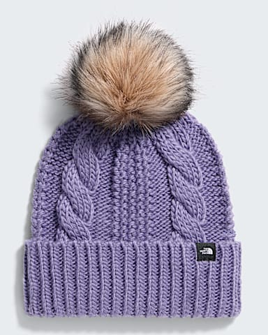 Tuque en pompon Oh Mega Fur pour enfants TNF Prune Profond HERO