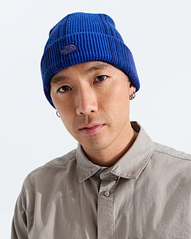 Explore Beanie TNF Eagle BlueTNF BluePeak Purple MODELBACK