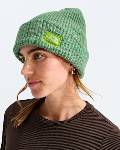 Salty Bae Lined Beanie TNF Sport Moss MODELBACK