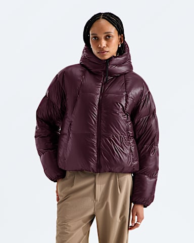 Womens TNF DRYVENT Reversible Down Jacket TNF Deep Burgundy HEROREV