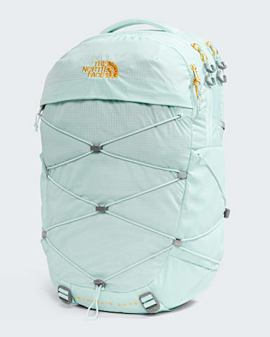 Womens Borealis Luxe Backpack  27L TNF GlacierGold Metallic FRONT34