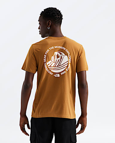 Mens Mountainscape Regular ShortSleeve Tee TNF Brun Utilitaire HERO
