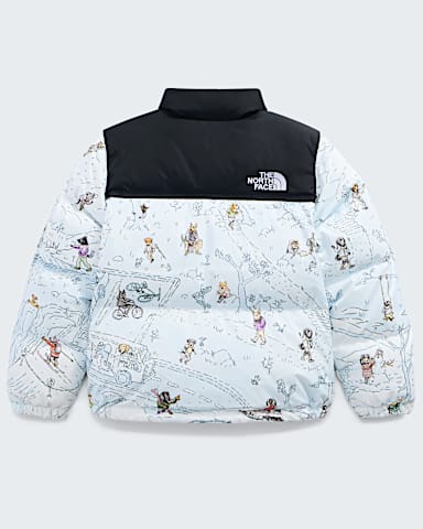 Kids 1996 Retro Nuptse JacketPrint TNF Polar Haze TNF Winter Dogs Print ALTFRONT