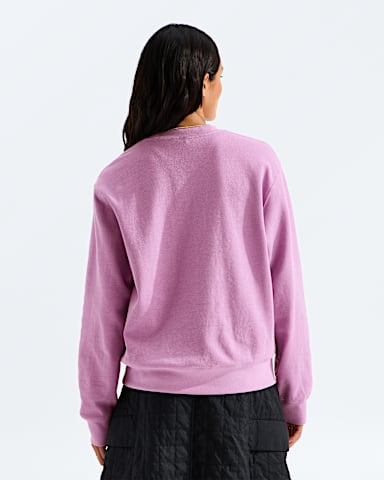 Womens TNF Double Knit Crew TNF Hushed Lavender BACK