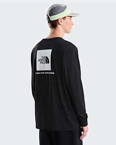 Tshirt manches longues Evolution avec logo carr NSE pour hommes TNF Noir TNF HERO