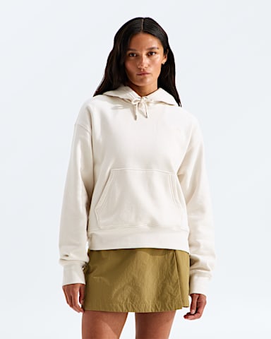 Womens TNF Essential Simple Dome Boxy Oversize Hoodie TNF White Dune Main
