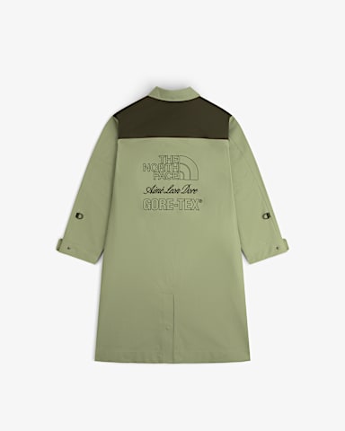 TNF X Aim Leon Dore GORETEX Trench TNF Tea Green BACK