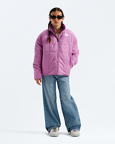 Girls Reversible Shasta FullZip Jacket TNF Hushed Lavender  Chroma Purple HERO2