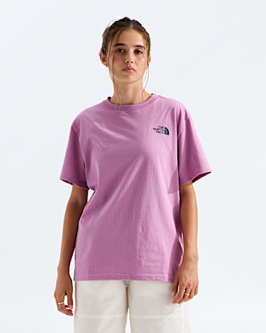Womens Exploring Stamps Relaxed ShortSleeve Tee TNF Hushed Lavender BACK
