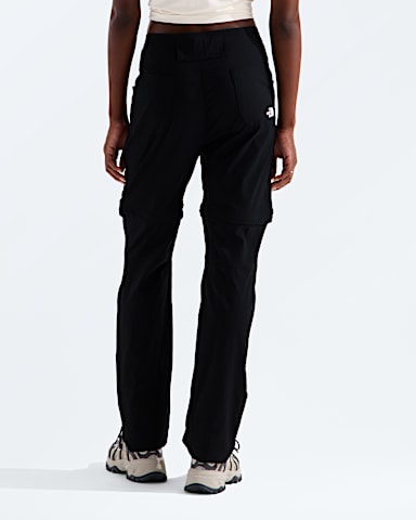 Womens Exploration Regular Straight Convertible Pant TNF TNF Black BACK