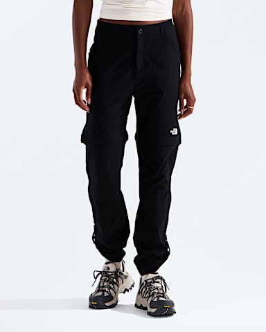 Womens Exploration Regular Straight Convertible Pant TNF TNF Black Main