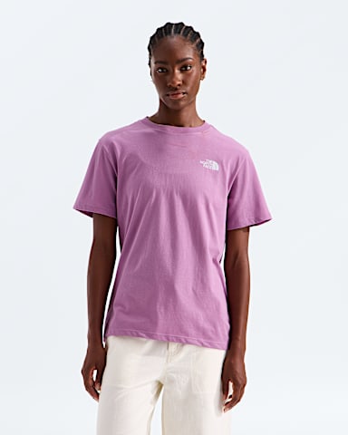 Womens Glacier Drift Relaxed ShortSleeve Tee TNF Hushed Lavender BACK