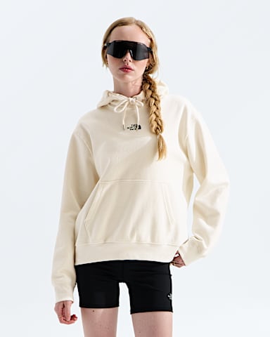 Womens TNF Double Knit Hoodie TNF White Dune HERO2