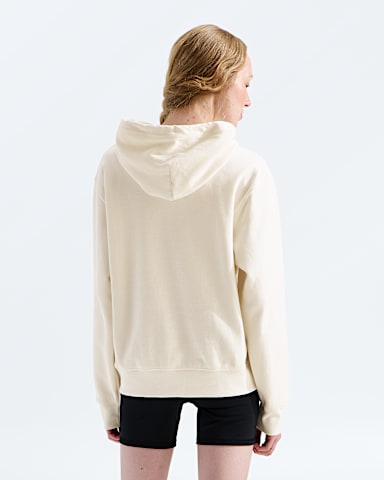 Womens TNF Double Knit Hoodie TNF White Dune BACK