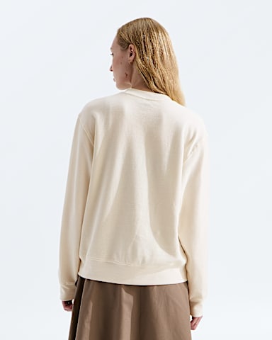 Womens TNF Double Knit Crew TNF White Dune BACK
