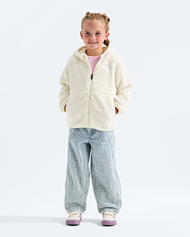 Kids Campshire FullZip Hoodie TNF White Dune HERO2