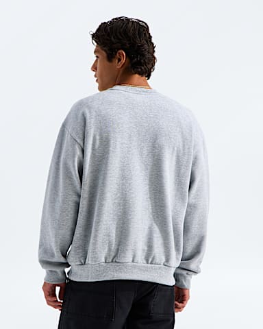 Mens Evolution Simple Dome Oversize Crew TNF TNF Pale Grey Heather BACK