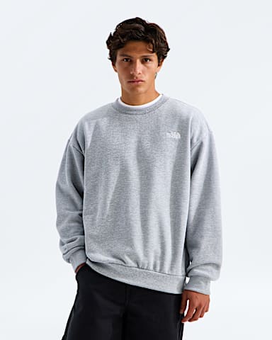 Mens Evolution Simple Dome Oversize Crew TNF TNF Pale Grey Heather HERO