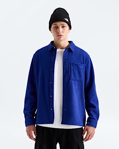Mens Open Range Fleece LongSleeve Shirt TNF Bold Blue Main