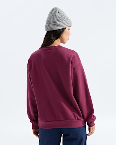 Womens Evolution Mountain Oasis Oversize Crew TNF Burgundy Crush BACK