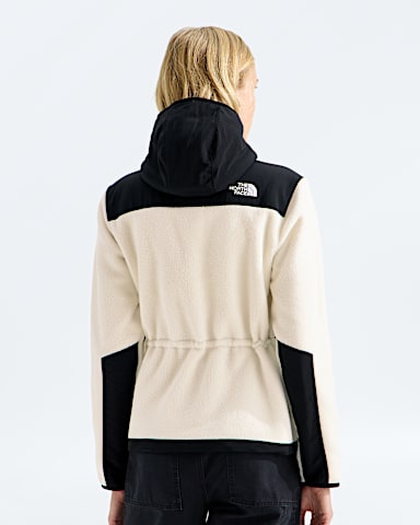 Womens Retro Denali Hoodie TNF White DuneTNF Black BACK