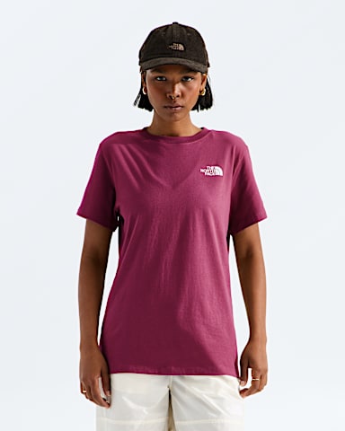 Womens Sibli Regular ShortSleeve Tee 1 TNF Burgundy Crush BACK