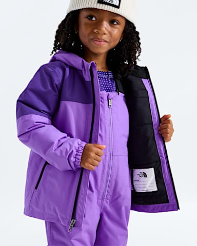 Kids Freedom Insulated Jacket TNF Graphite Grey Algae Yellow MODELALT4