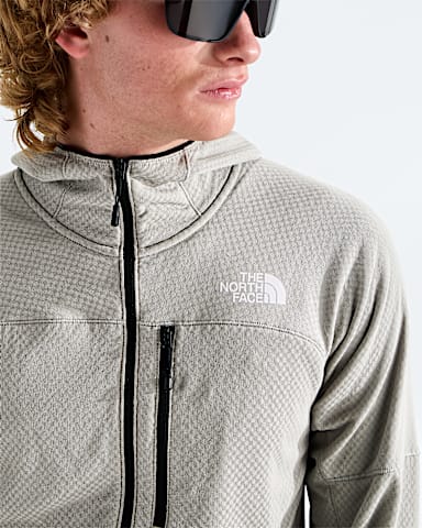 Mens Summit FUTUREFLEECE Full Zip Hoodie TNF Stone Slab HERO3