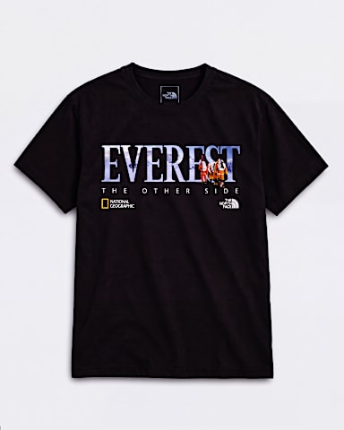 Tshirt manches courtes unisexe TNF Essentials AMK Motif Everest sur le devant TNF Noir TNF HERO