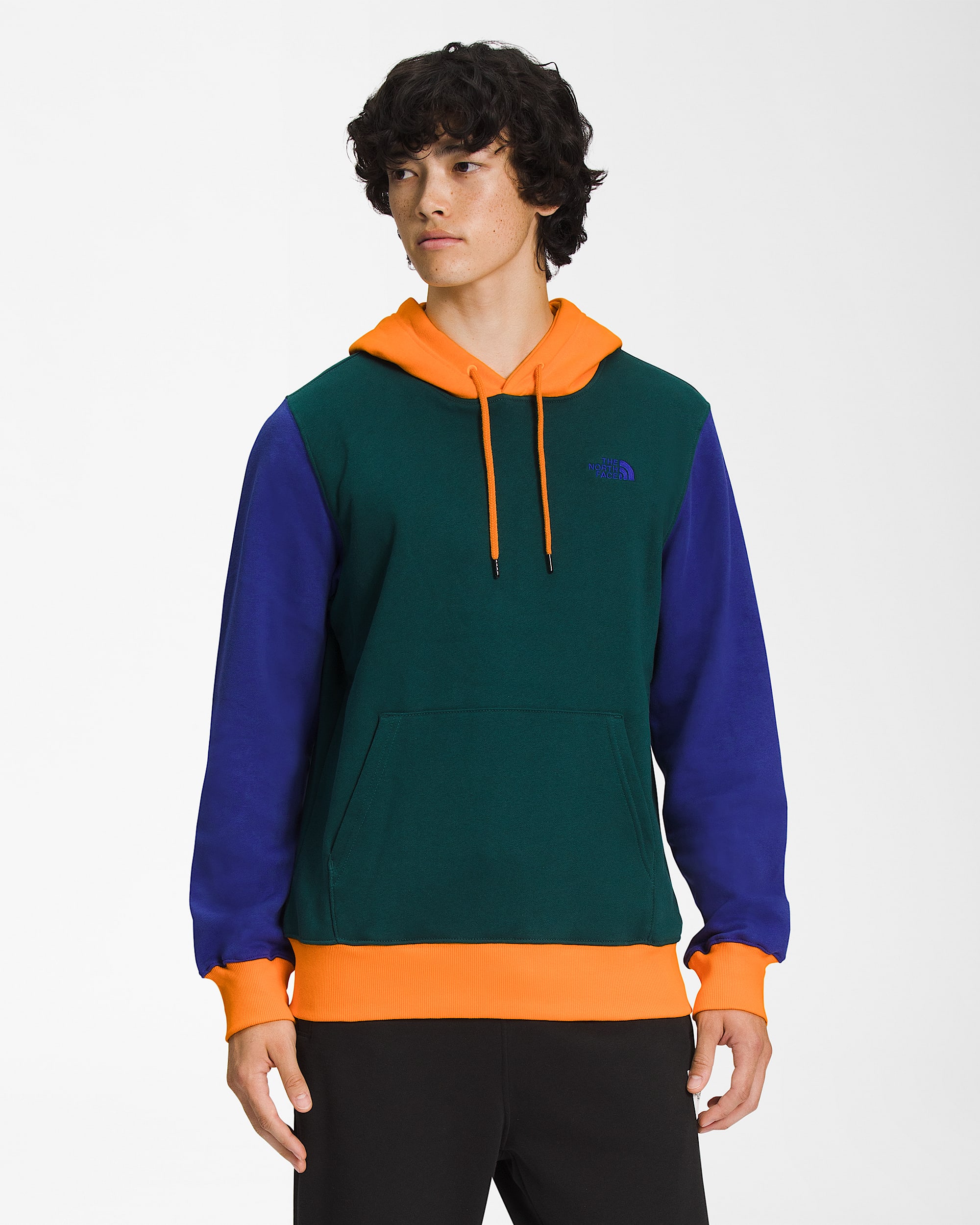 Mens Color Block Pullover Hoodie TNF Main - 1