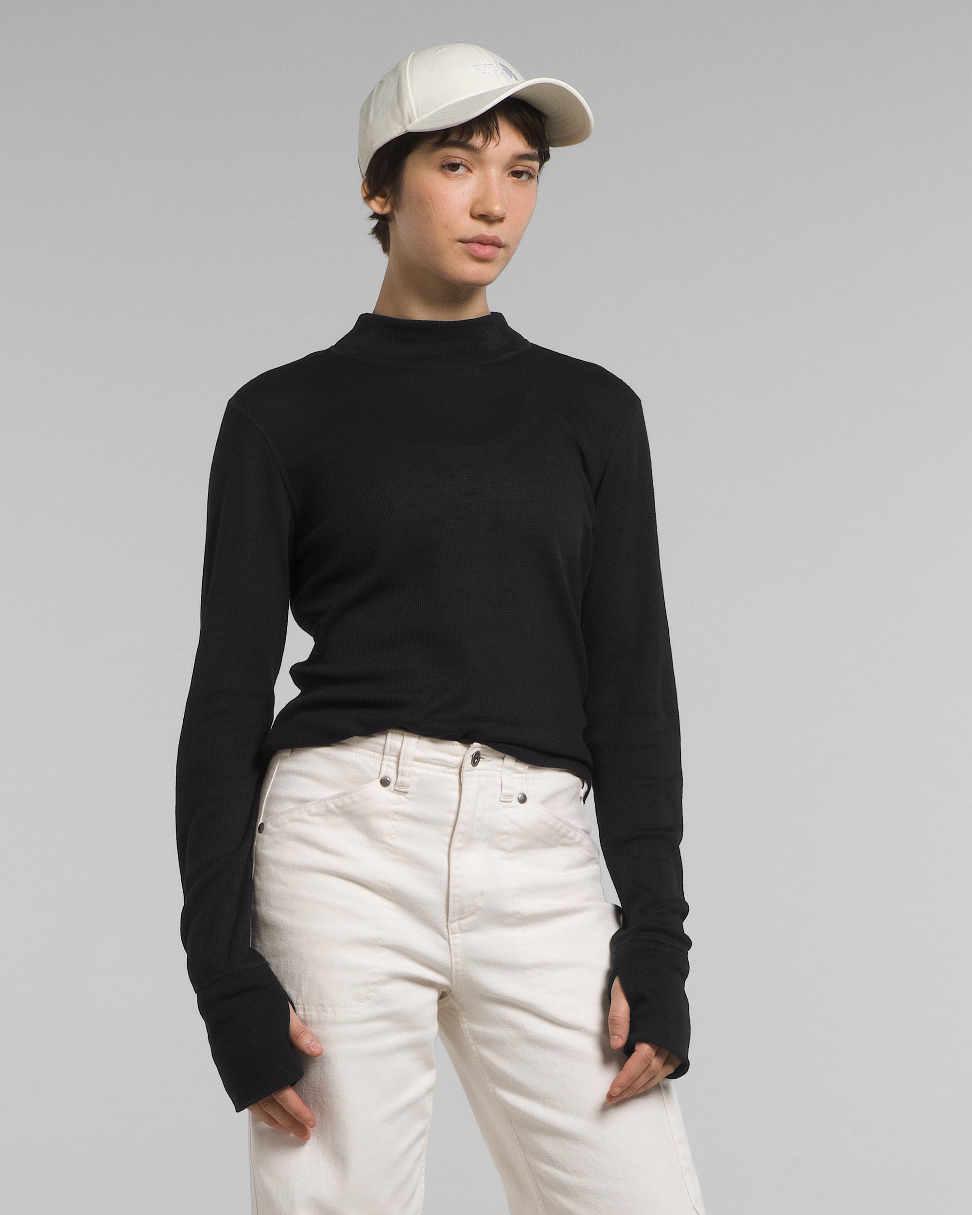 トップス [ABYTS] TURTLE NECK WAFFLE KNIT black Women's Sunpeak Waffle Turtleneck | The North Face