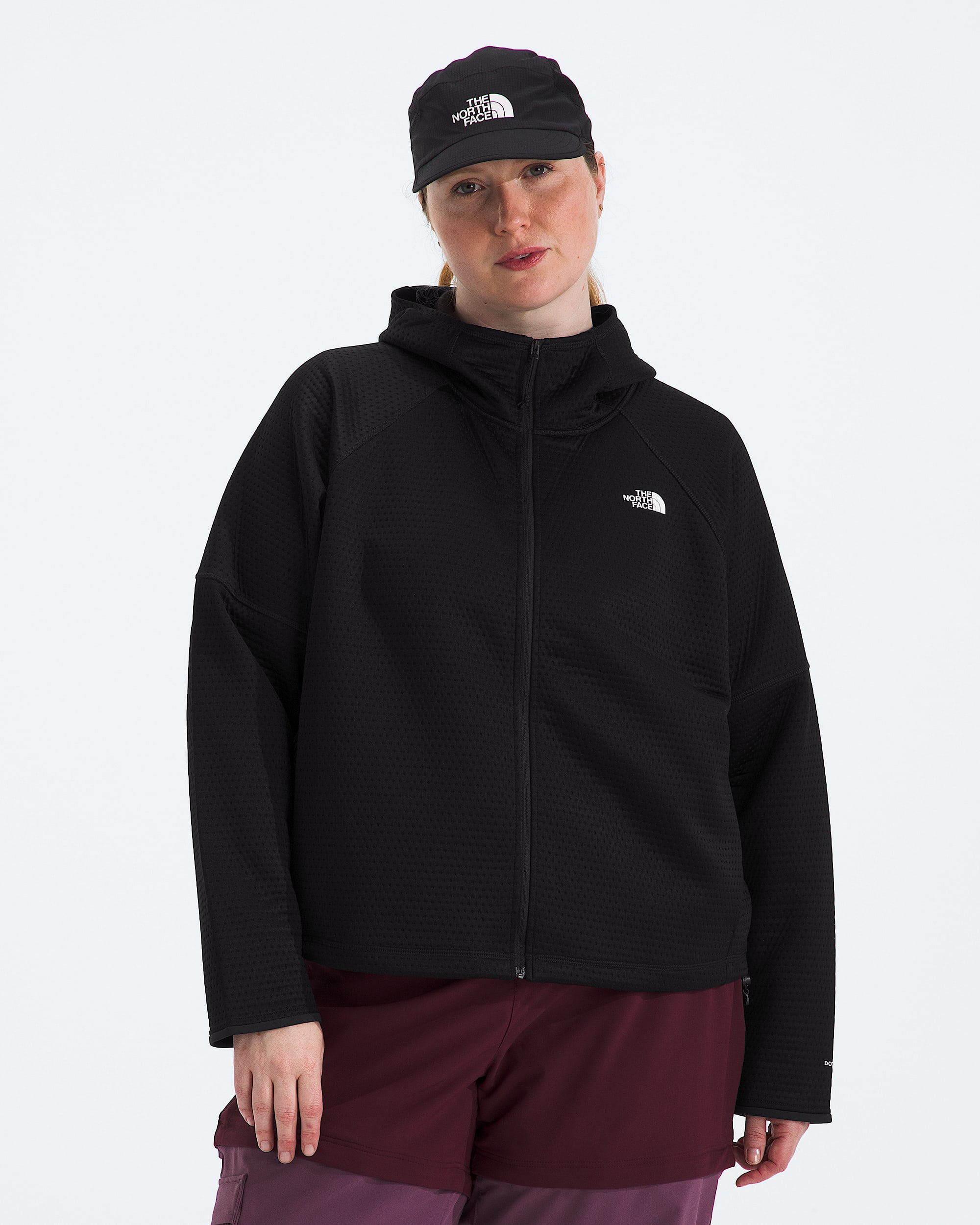 Womens Plus DOTKNIT Thermal FullZip Hoodie TNF Main - 1