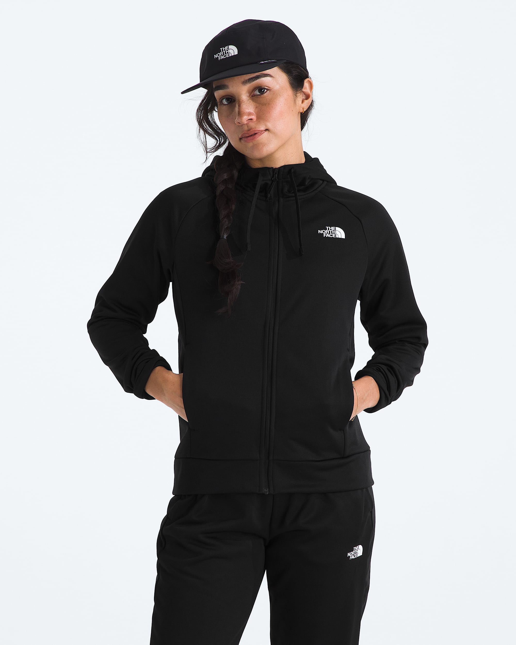 Womens Reaxion 20 Hooded FullZip Jacket TNF Main - 1