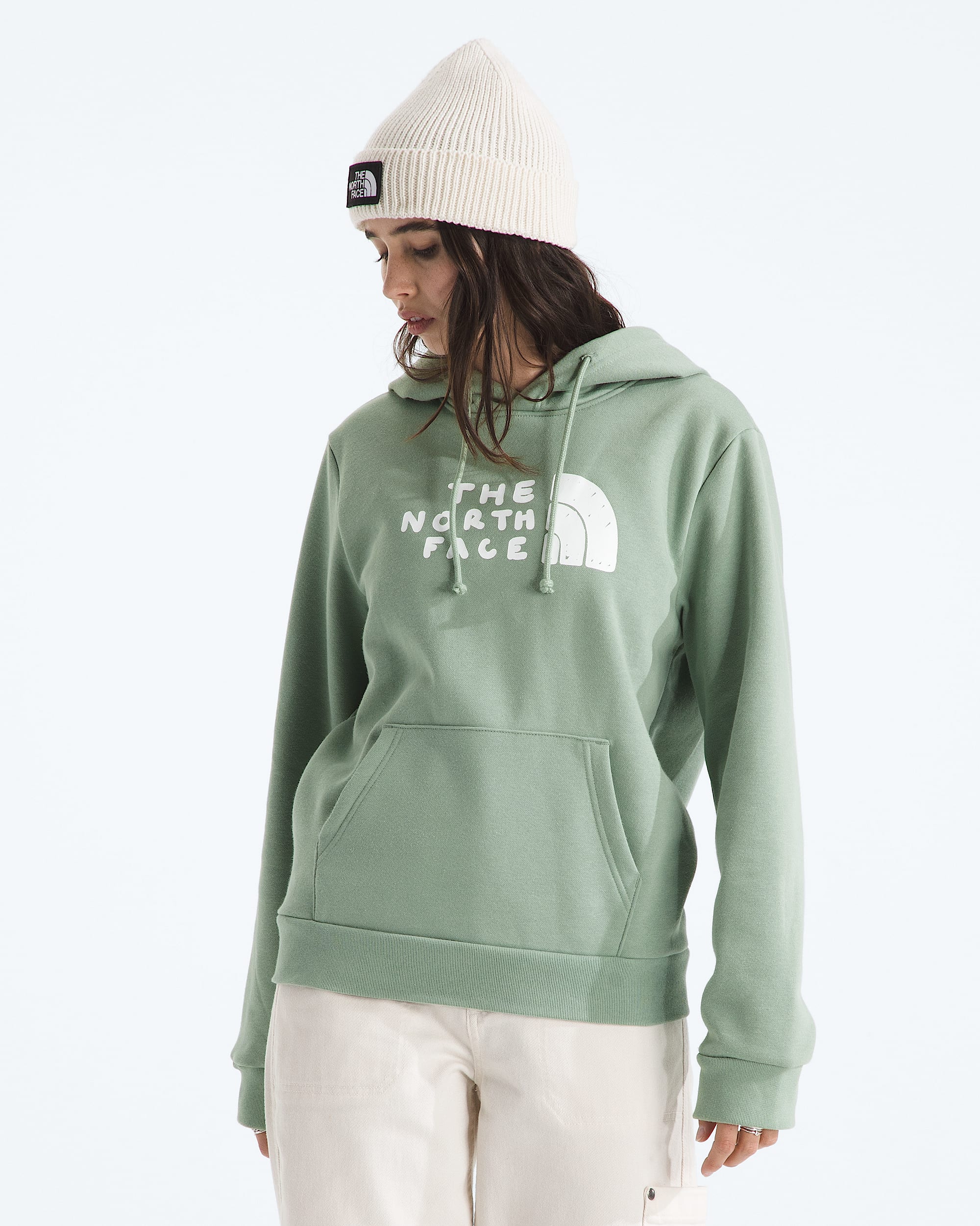 Womens Evolution Sketch Logo Half Dome HoodieGraphic TNF Main - 1