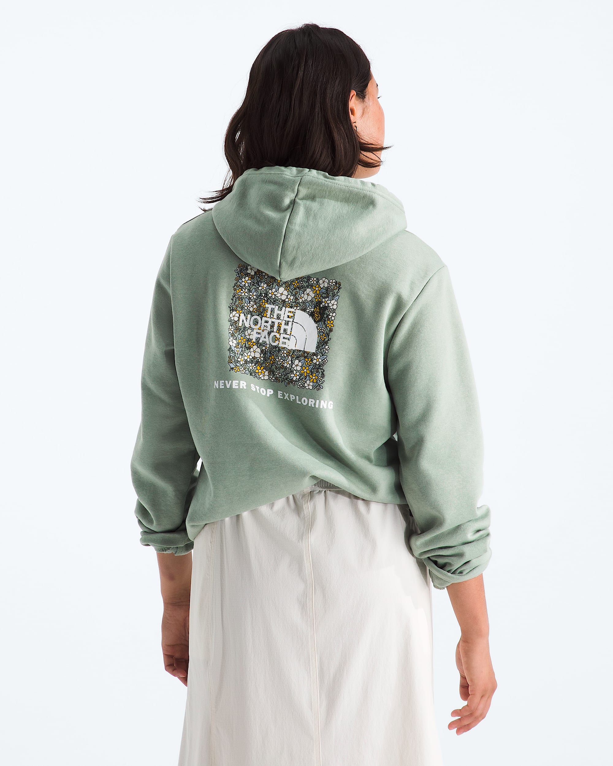 Womens Evolution Floral Box NSE HoodieGraphic TNF Main - 1