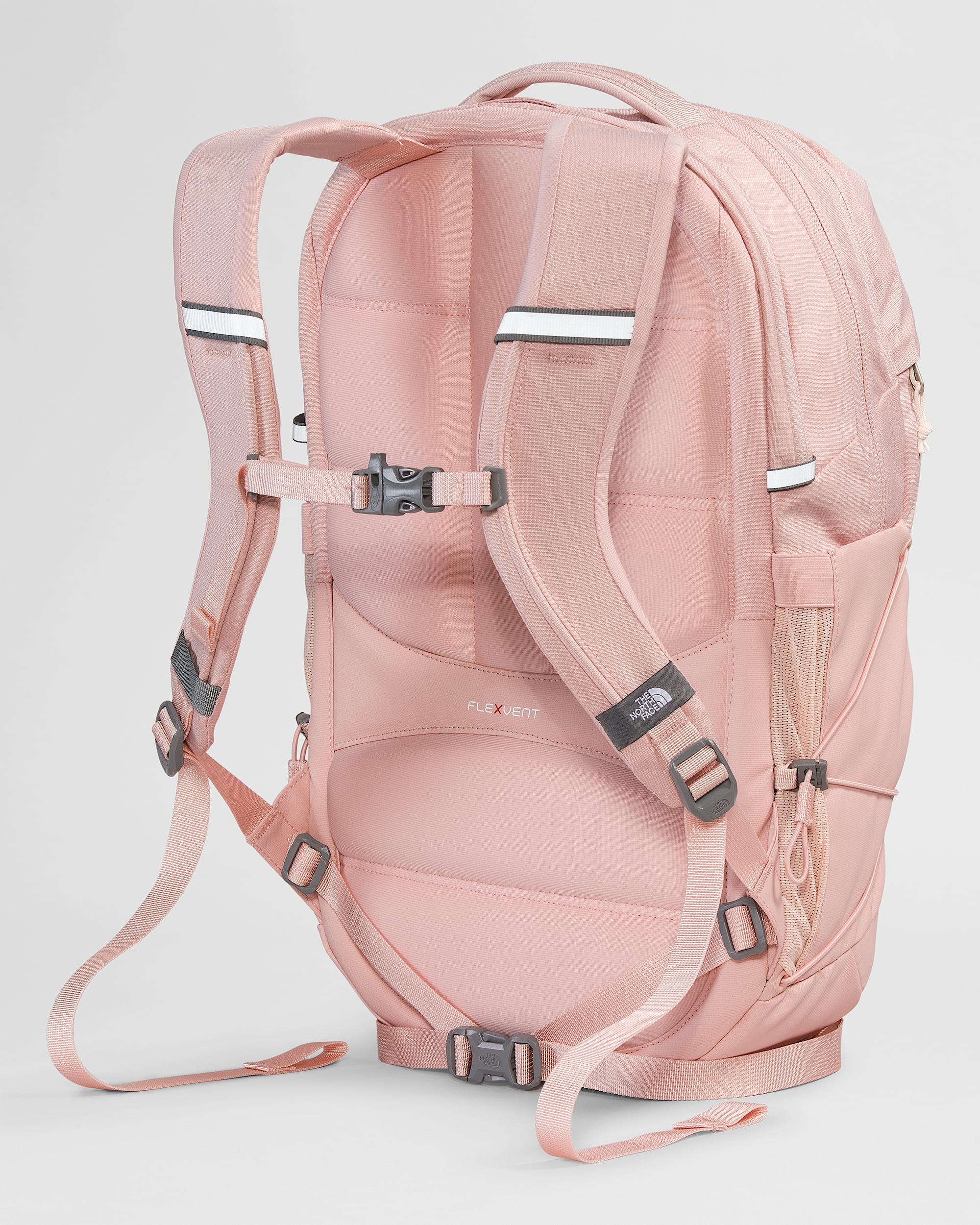 Womens Borealis Backpack  27L TNF Pink Moss Dark HeatherGardenia White BACK