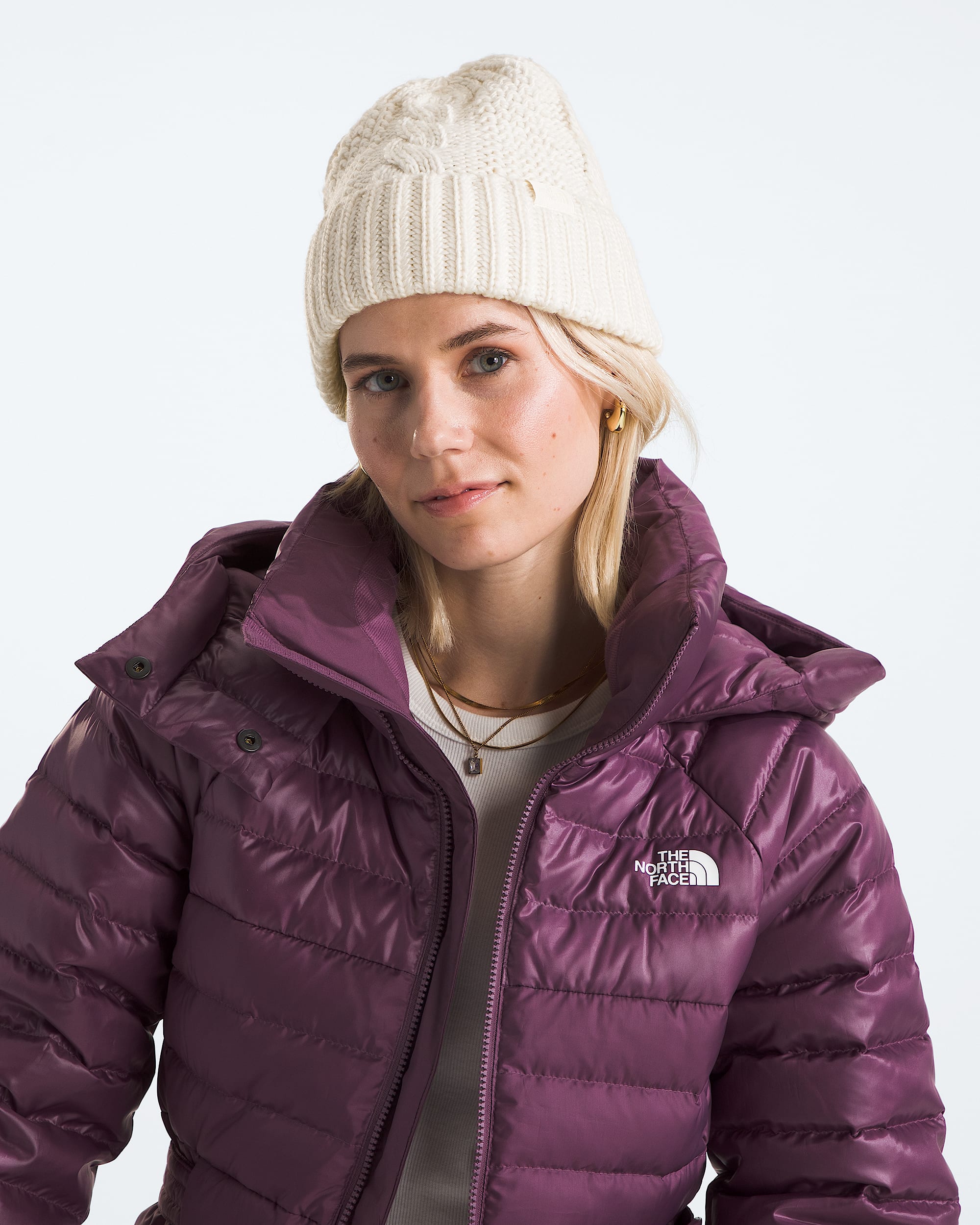 Womens Oh Mega Beanie TNF MODELBACK