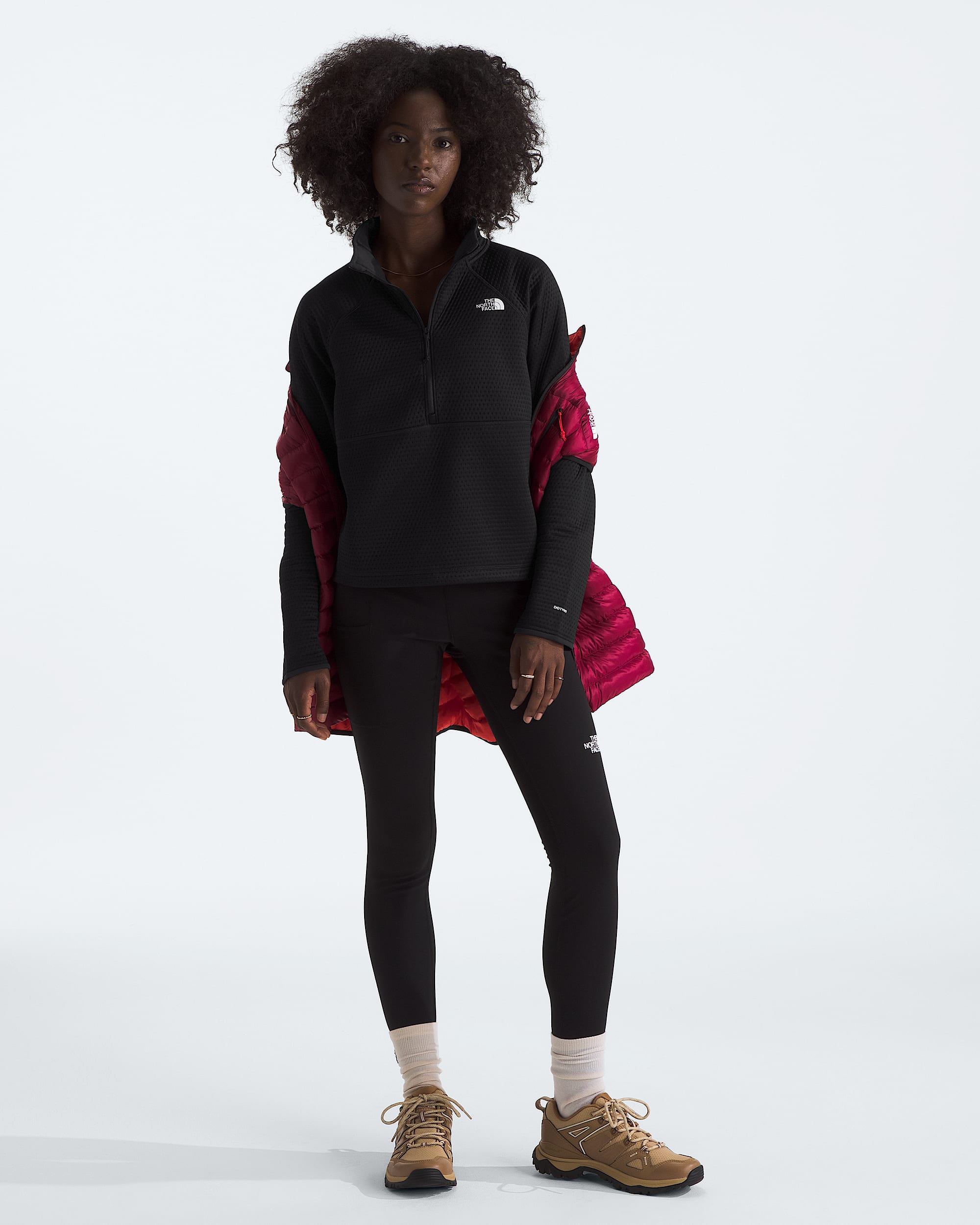 Womens DOTKNIT Thermal Zip TNF HERO2