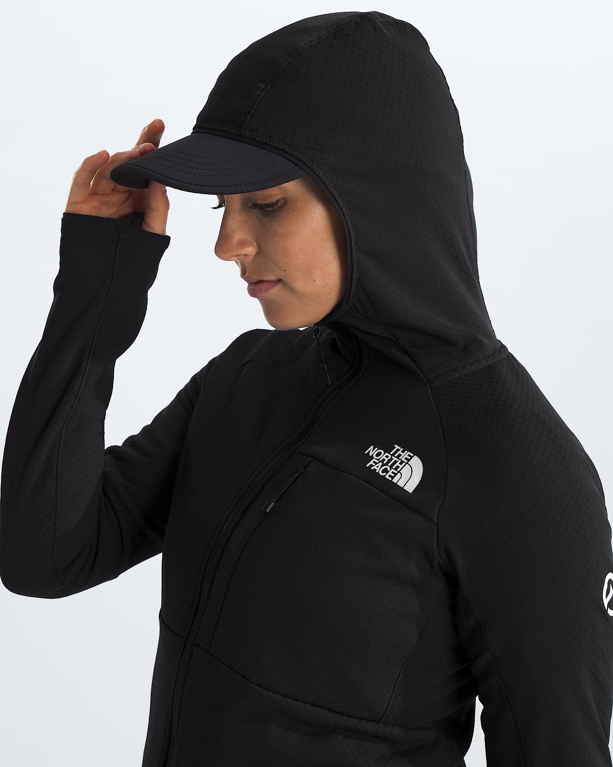 Womens Summit Series FUTUREFLEECE FullZip Hoodie TNF MODELHOOD2