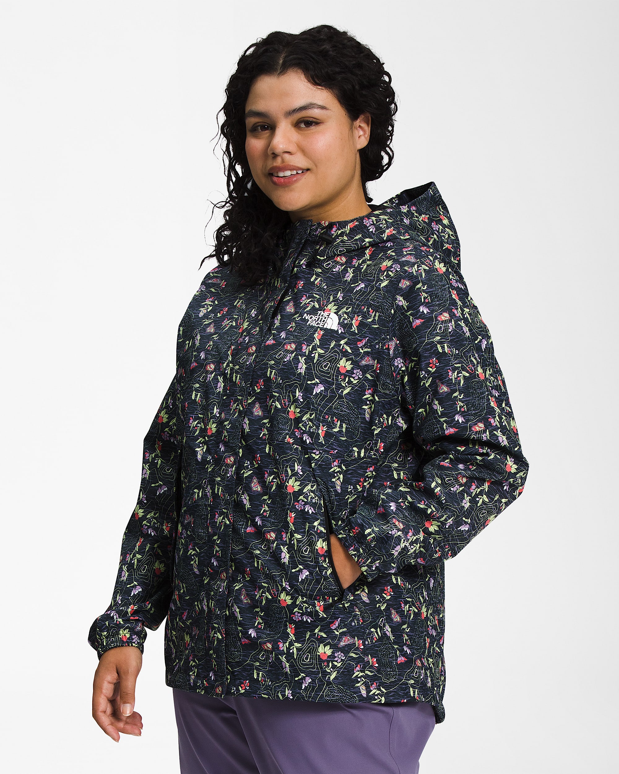 Womens Plus Antora Rain Jacket TNF MODEL34