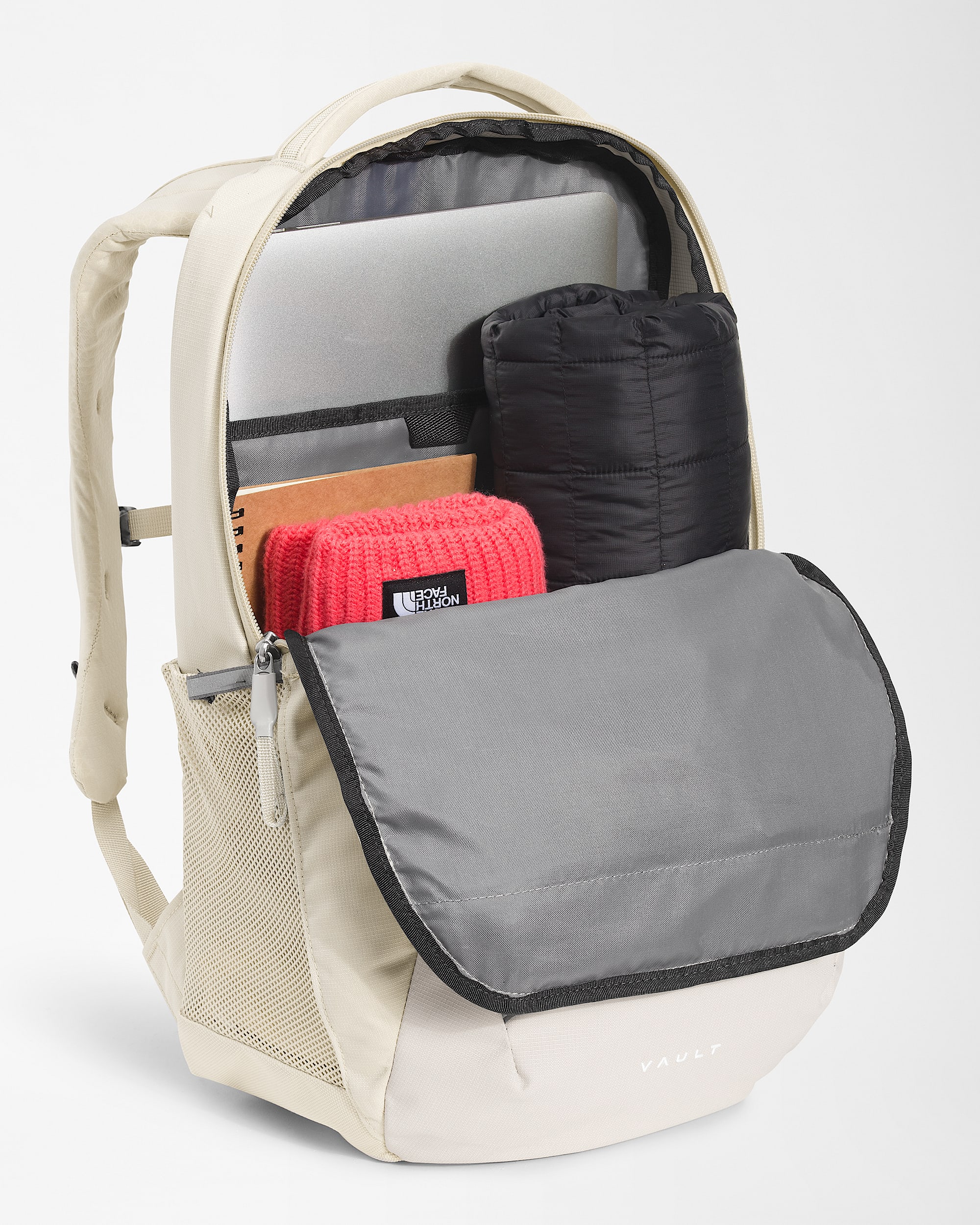 backpack north face vault The Mid Grey Dark Heather/TNF Black Huge main compartment holds books and binders for a day on campus The North Face Vault Backpack