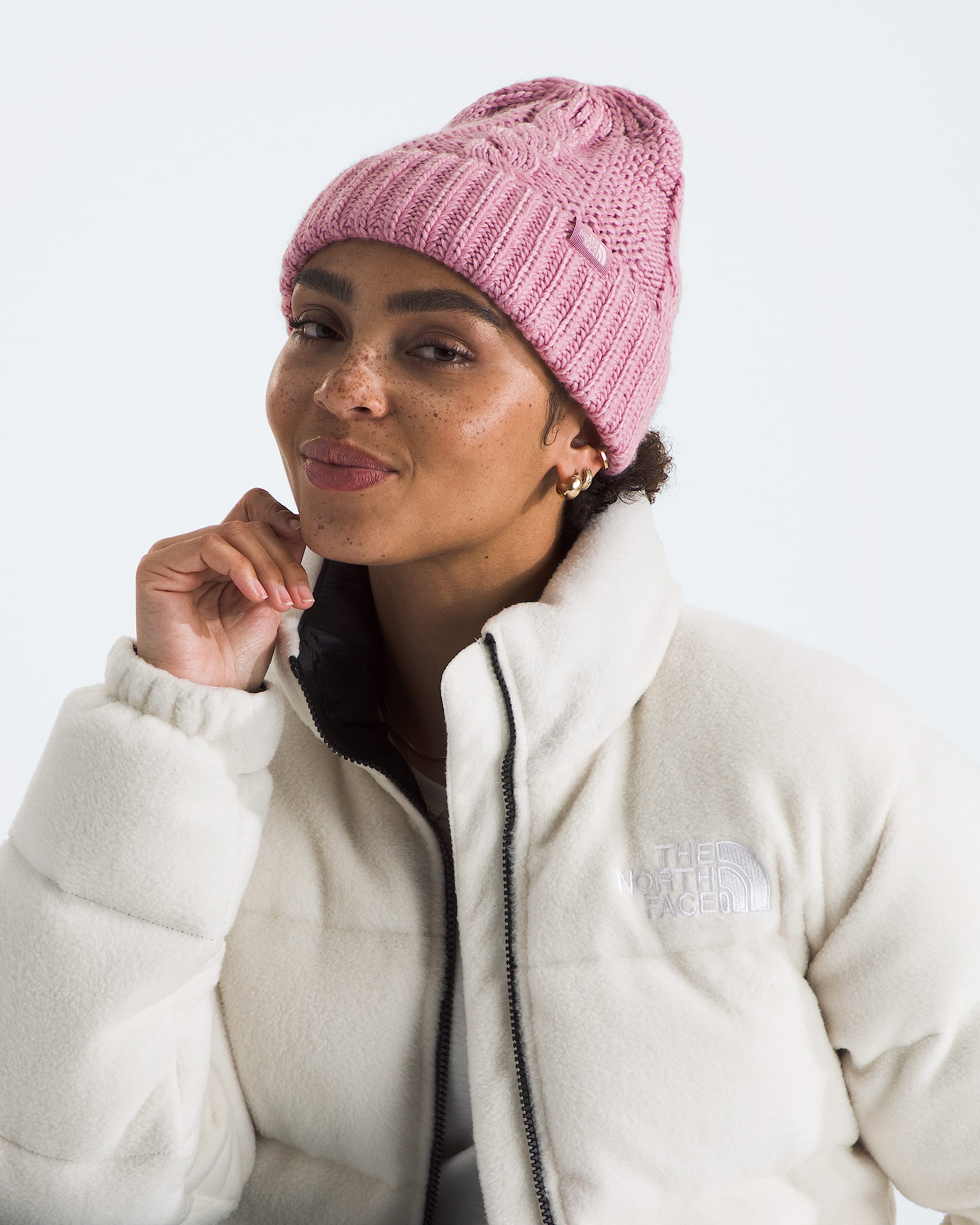 Womens Oh Mega Beanie TNF MODELBACK