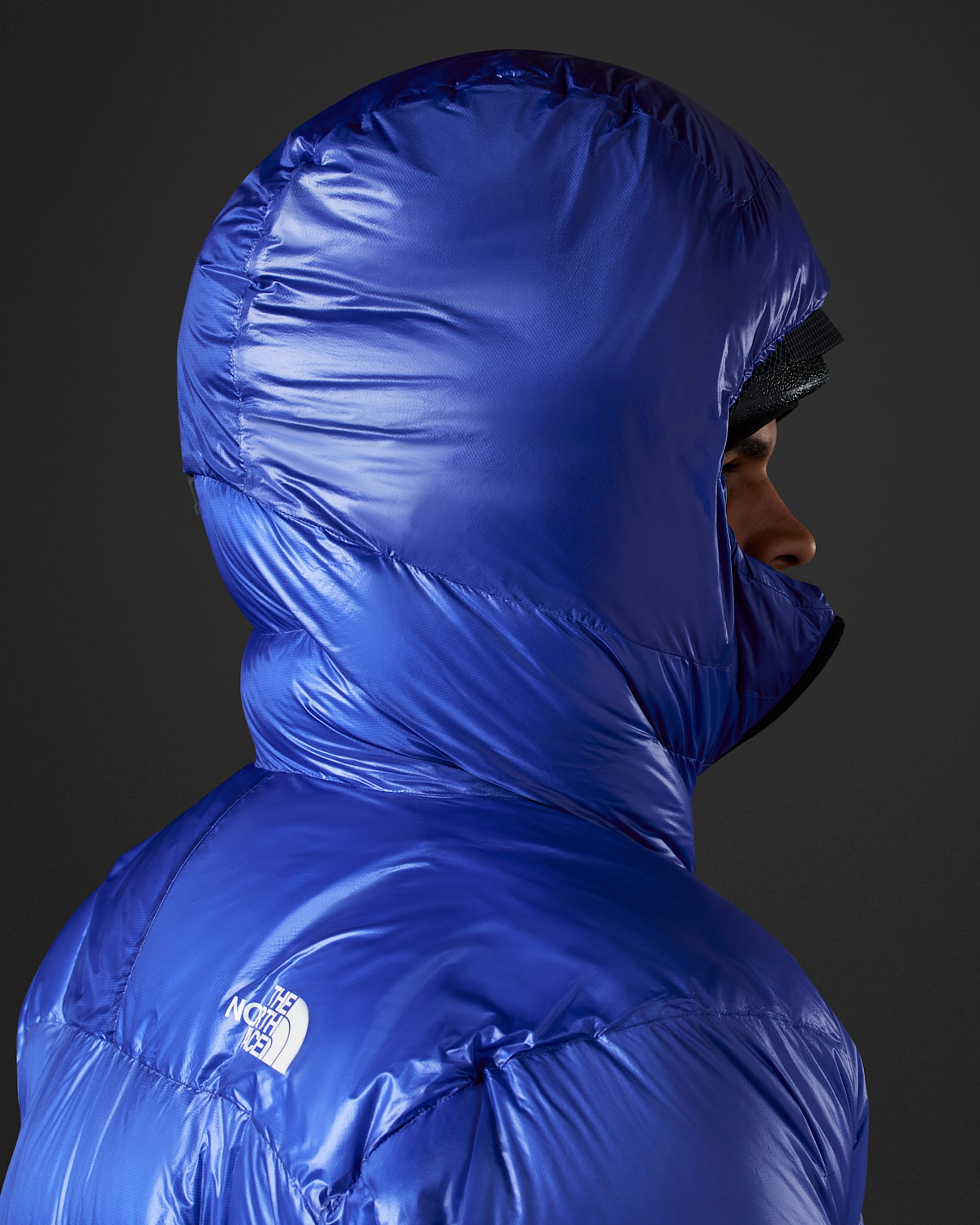 Mens Summit Series Pumori Down Parka TNF MODELHOOD2