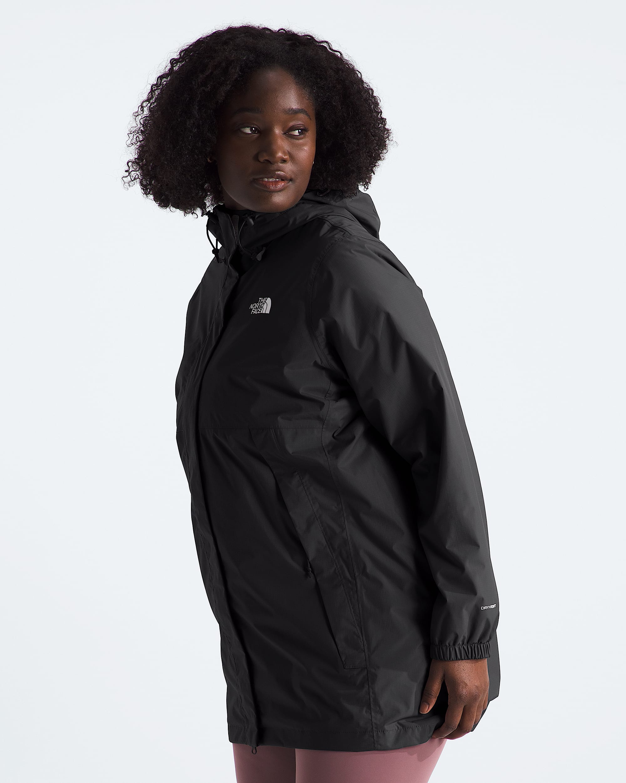 Womens Plus Antora Rain Parka TNF MODEL34