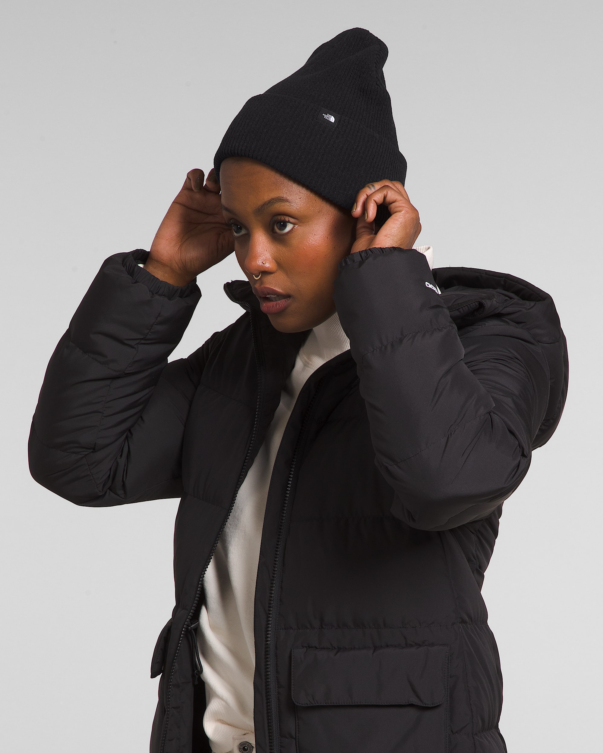 Aprs Cuff Beanie TNF MODELBACK
