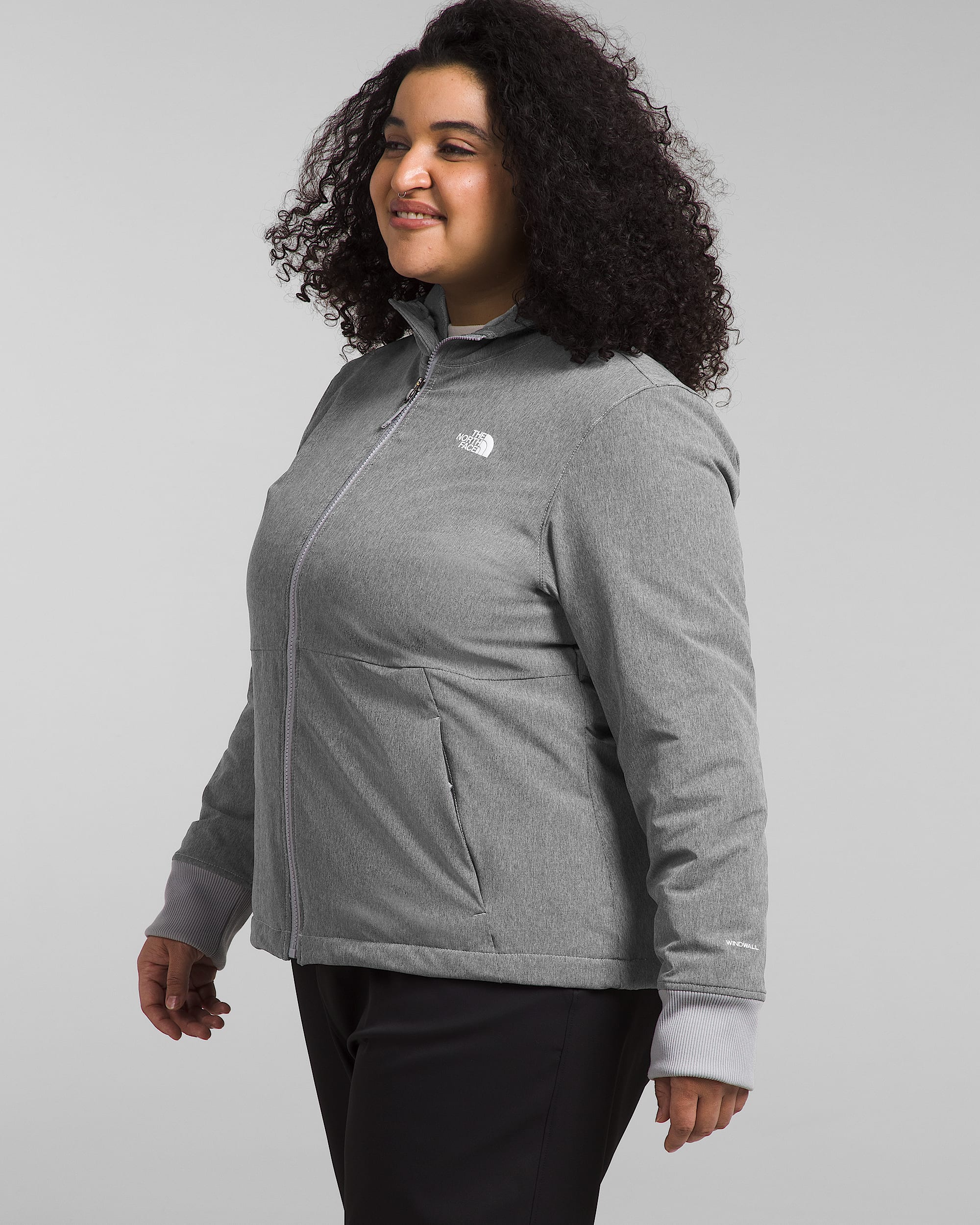 Womens Plus Shelbe Raschel Hoodie TNF MODEL34