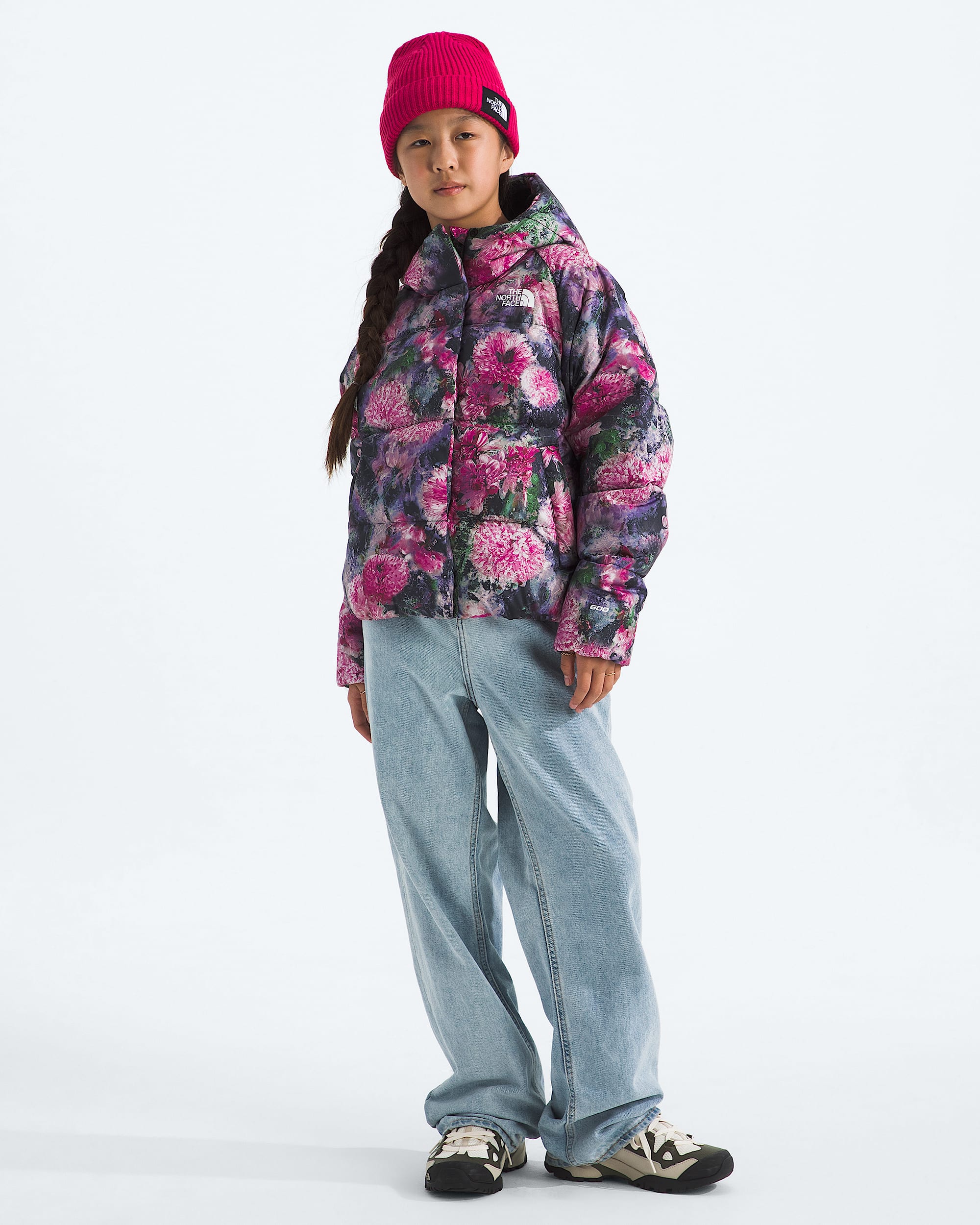 Girls North Down Hooded JacketPrint TNF HERO2